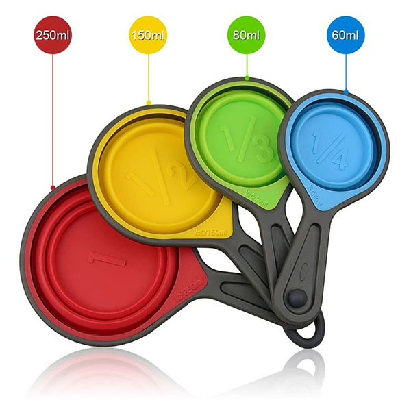 Silicone collapsible Measuring Cups and Spoons set 