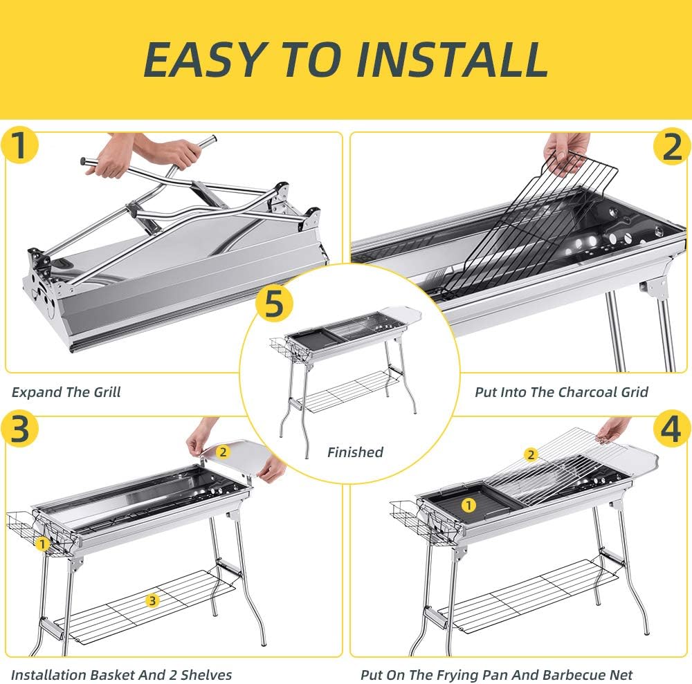Portable Charcoal Grill,Outdoor BBQ Grill