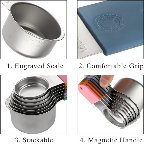 Magnetic Measuring Cups and Spoons Set