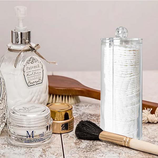 Discharge makeup cotton box