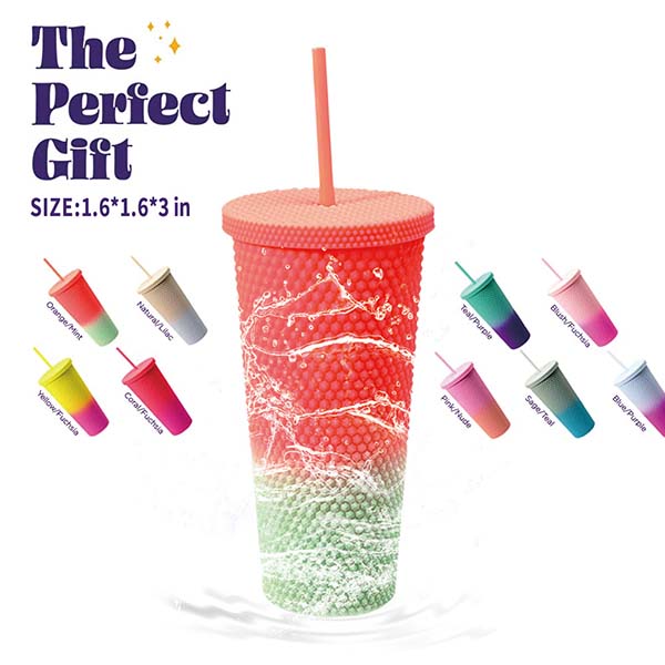 24 Oz Textured Studded Double Wall Tumbler