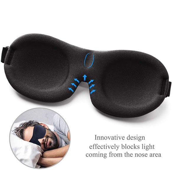 3D Contoured 100% Blackout Eye Mask