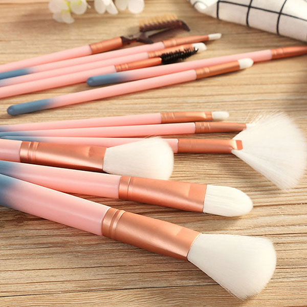 12 PCS Makeup Brushes with Plastic Storage Holder