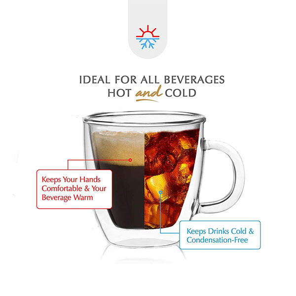 Double Wall Insulated Glasses Espresso Mugs