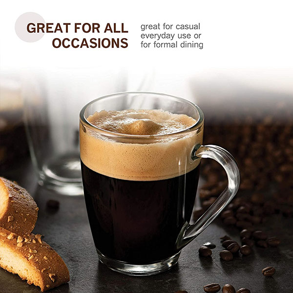 Set of 6 Glass Coffee/Espresso Mug 