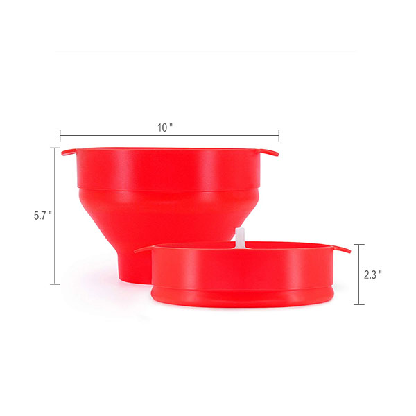silicone popcorn bucket with lid