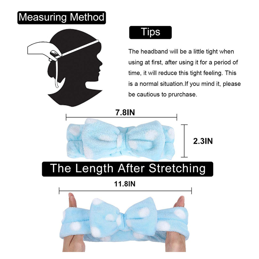 Fleece Bowknot Shower Elastic Hair Band