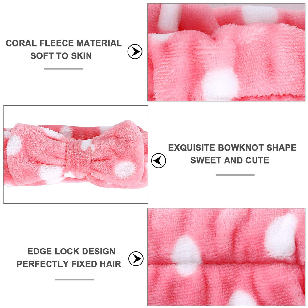  Fleece Bowknot Shower Elastic Hair Band