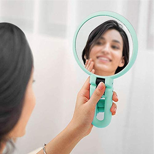 Magnifying Foldable Double Side Hand held Mirror 