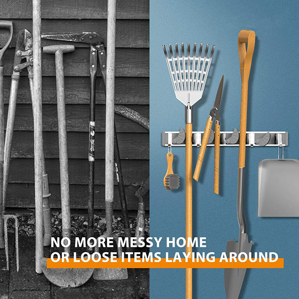 Mop Broom Holder Wall Mount Pantry Organization and Storage 