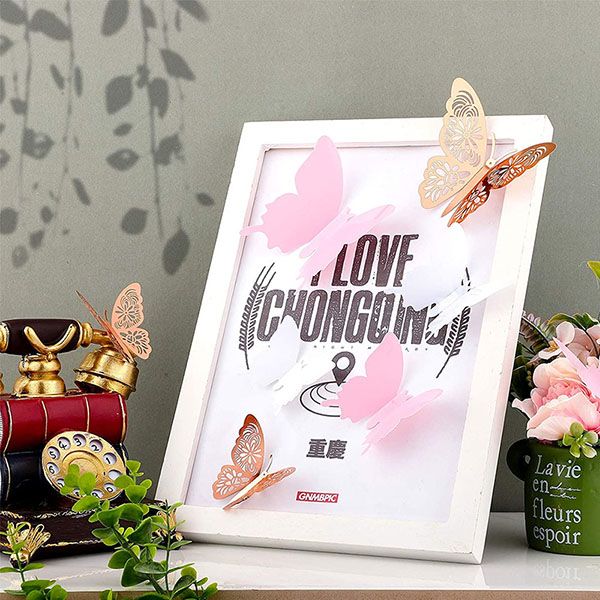 24pcs 3D Butterfly Removable Mural Stickers Wall Stickers 