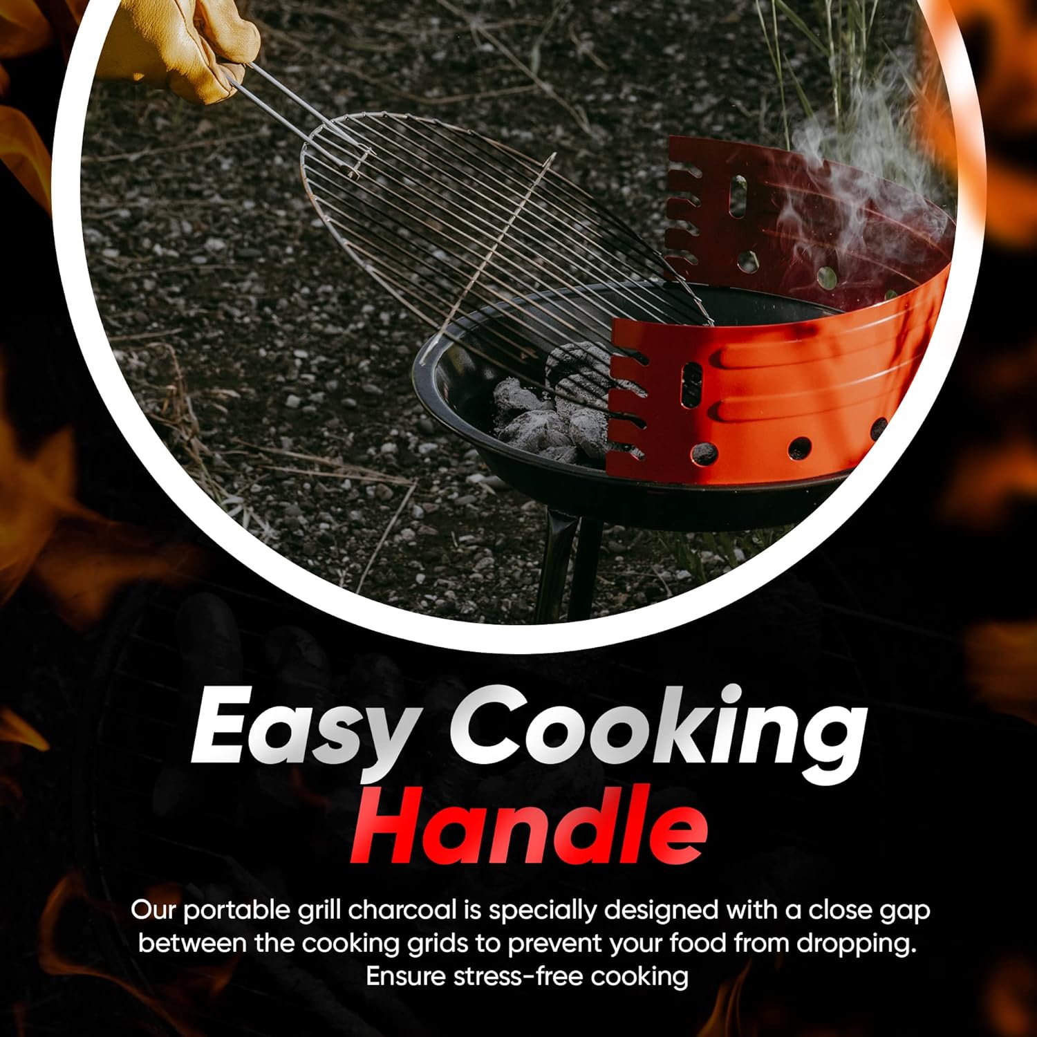 16inch Portable Charcoal Grill Barbecue Grill