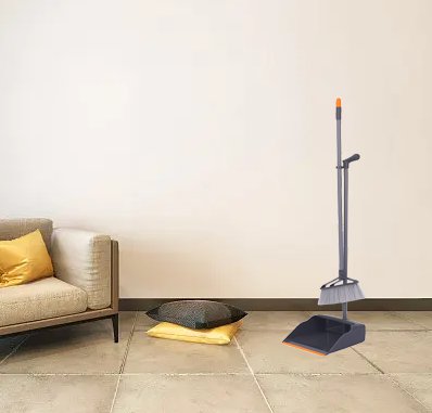 Dust broom with duster