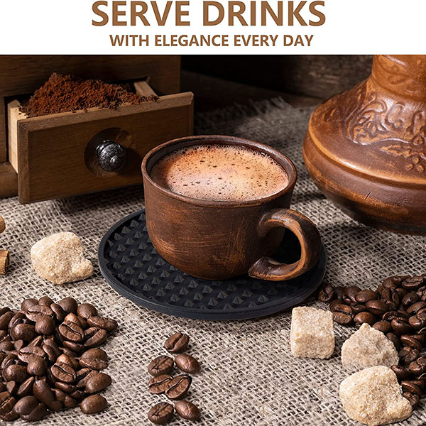 Drink Coasters Set of 6 with Holder