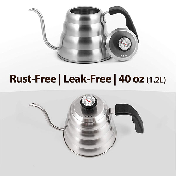 Pour Over Coffee Kettle with Thermometer 