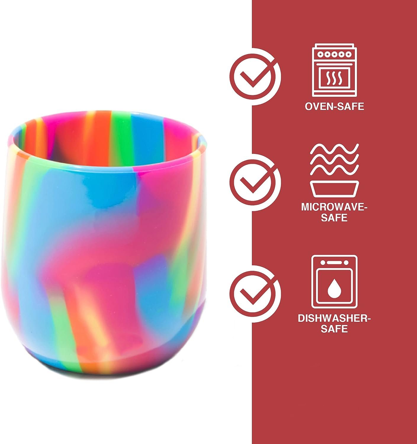 12-Ounce Unbreakable Silicone Wine Glasses