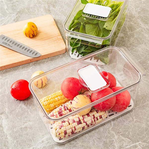 Refrigerator Organizer Bin with Lid