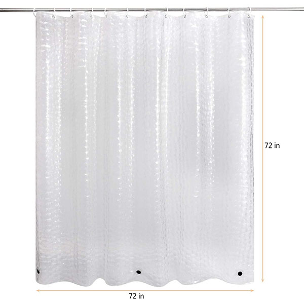 3D Water Cube Clear Bathroom Shower Curtains