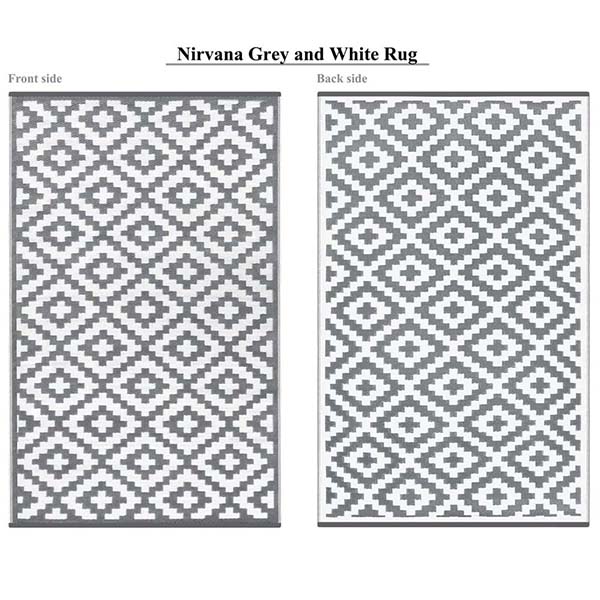  Indoor/Outdoor Reversible Plastic Rug 
