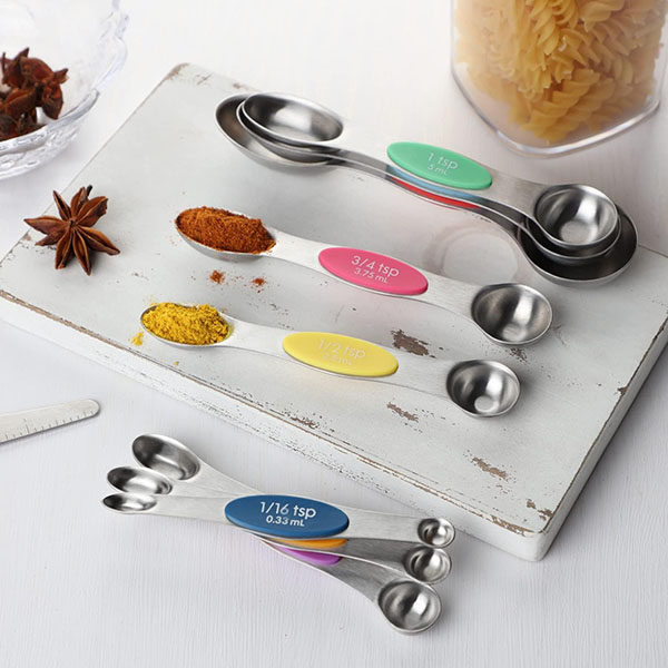 Measuring Spoons Set Stainless Steel Include 8 Double Sided 