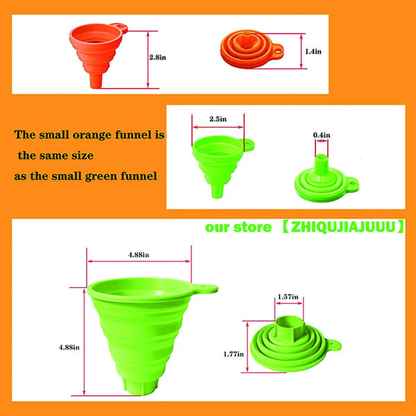 collapsible kitchen funnel set of 3