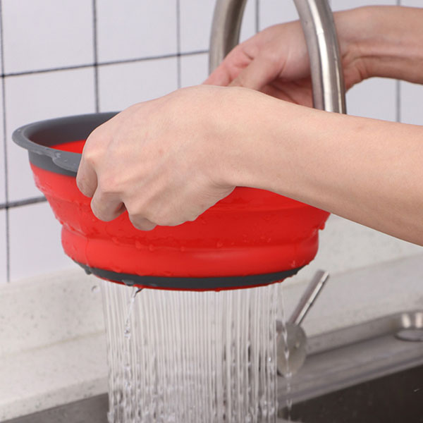 round folding sink basket