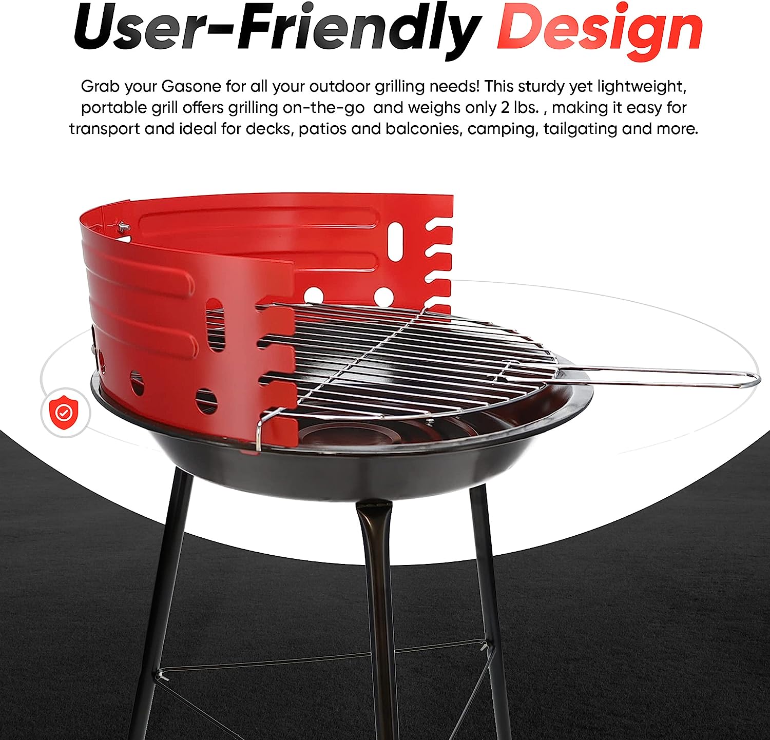 16inch Portable Charcoal Grill Barbecue Grill