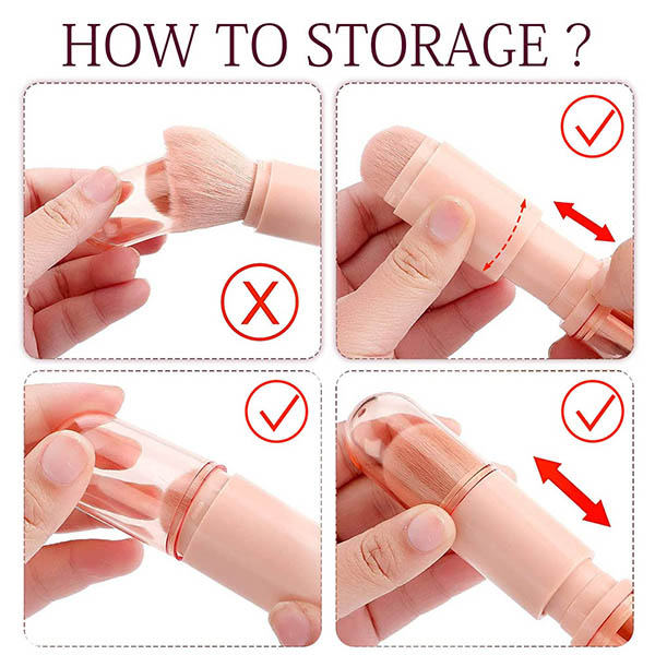 4 in 1 Portable Travel Lip Brush