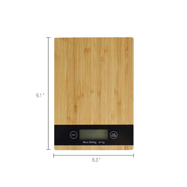 Bamboo Panel Electronic Digital Kitchen Scale