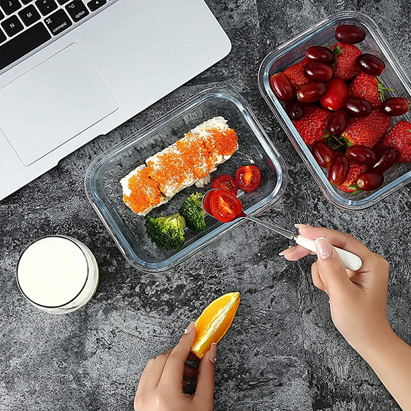  Glass Food Storage Containers with Airtight Snap Locking Li