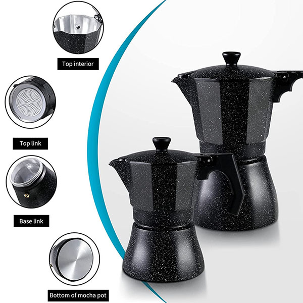Stone Color Aluminum Moka Pot