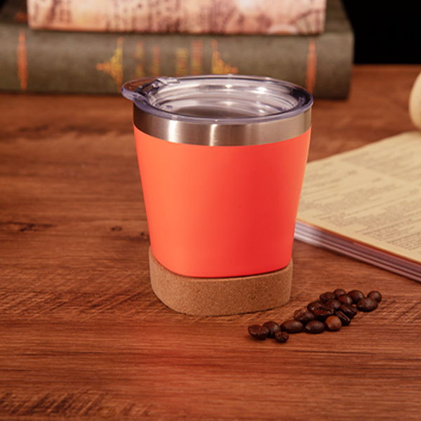 8oz Stainless steel Travel Vacuum Tumbler with Cork Bottom