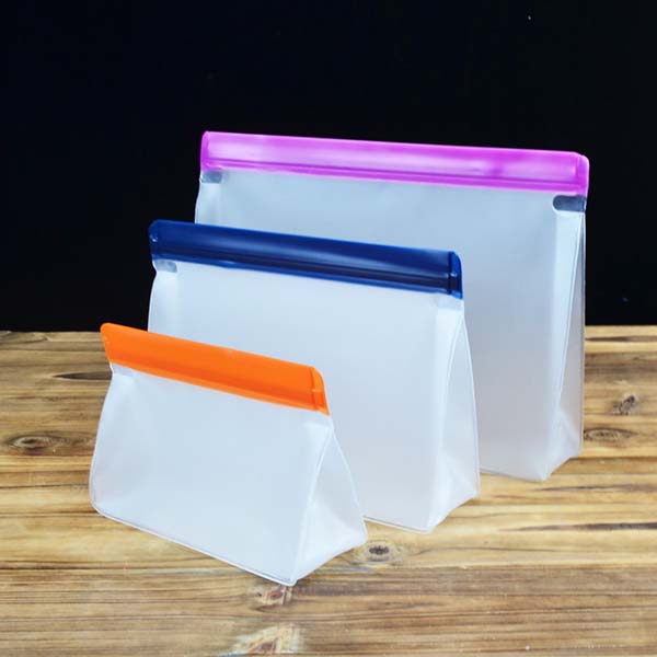 Reusable food storage bag set of 3