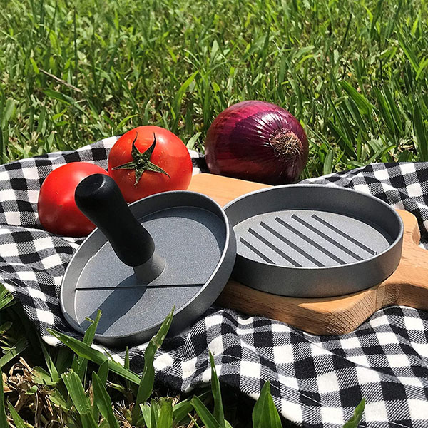 Single hamburger press