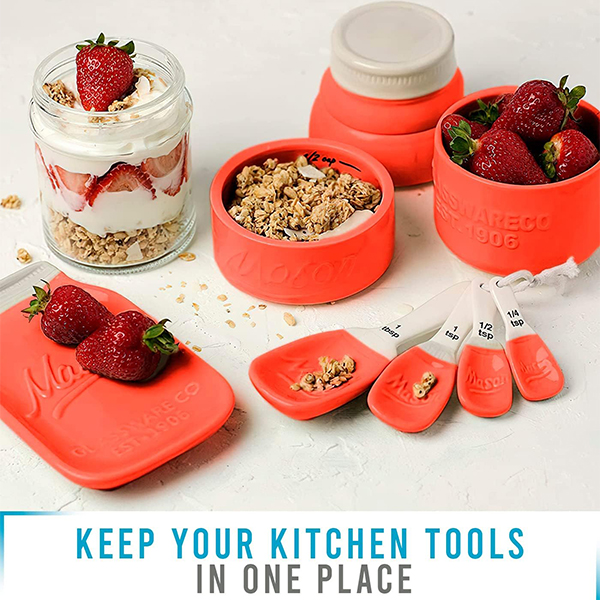 Mason Jar Ceramic Measuring Cups Set