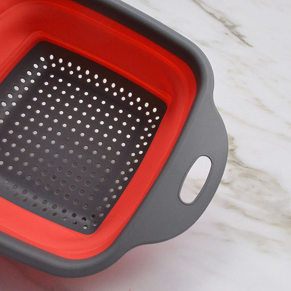 Vegetable & Fruits  rectangle  Collapsible washing Colander 