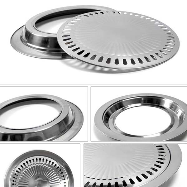 Korean Round Barbecue Grill Pan