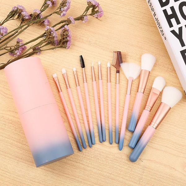 12 PCS Makeup Brushes with Plastic Storage Holder