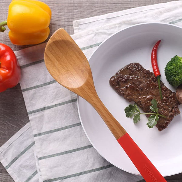13-Inch Bamboo Wood Nonstick Cooking Utensils