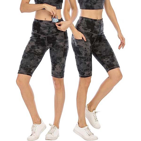 Biker Yoga Shorts with Pockets for Women,High Waisted Athlet