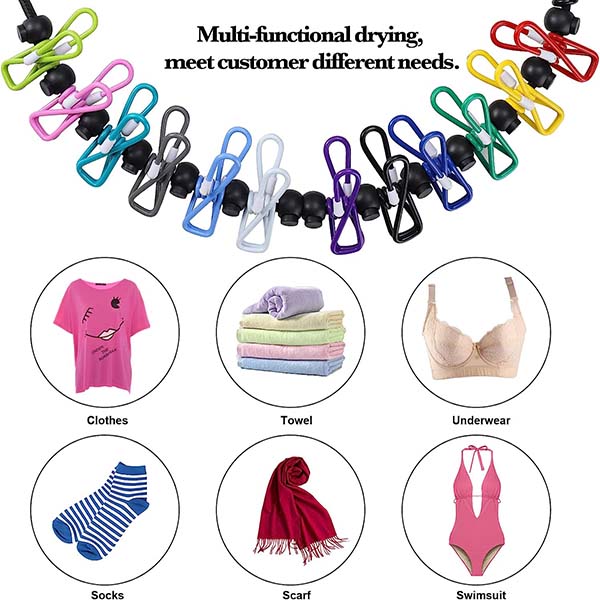 Travel Clothesline, Portable Retractable Clothesline with 12