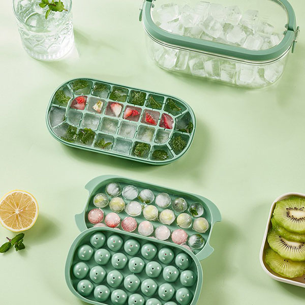 Ice cube tray with carry box