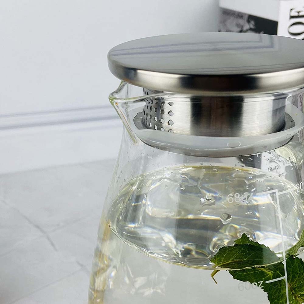 Glass Jug With Lid 2L