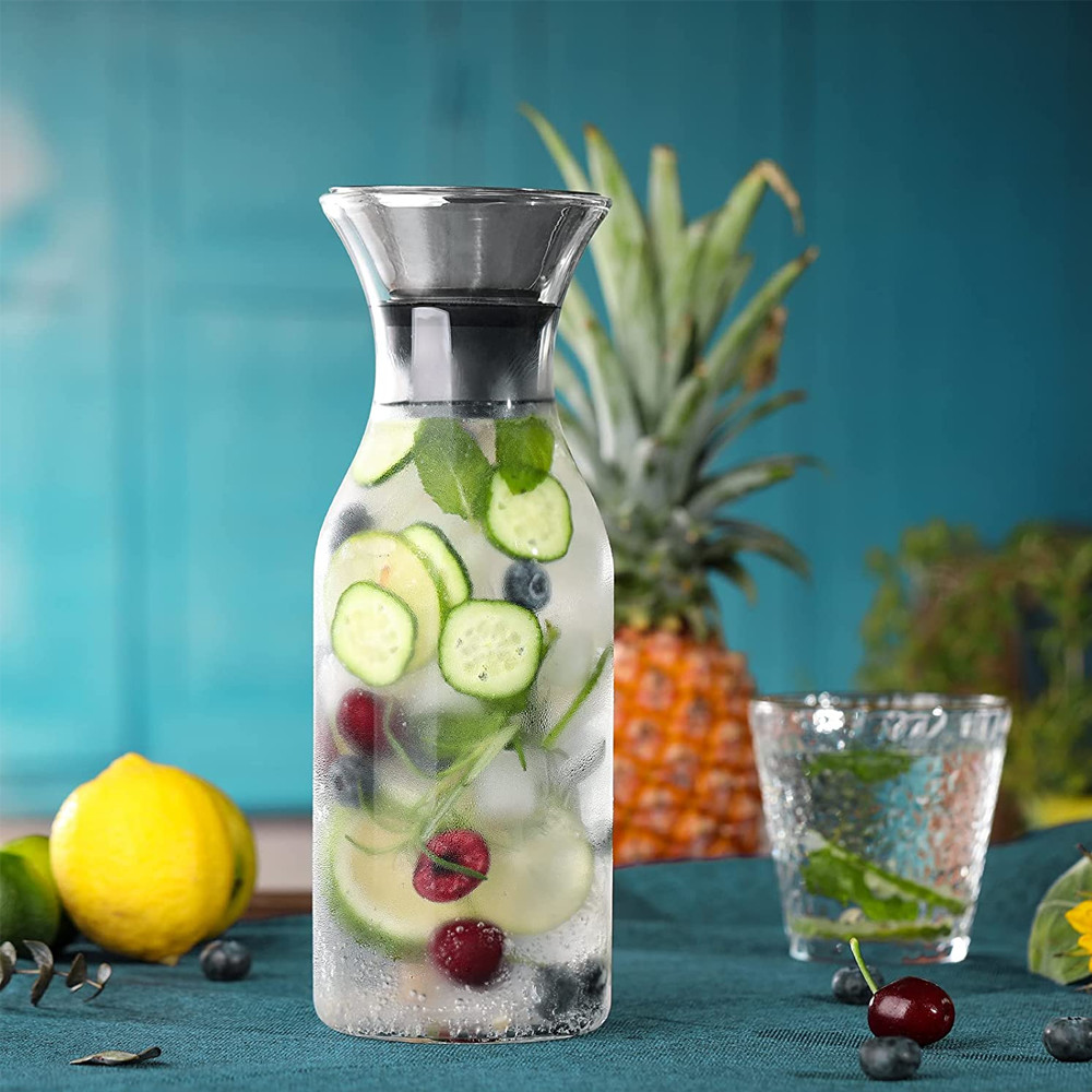35 Oz Glass Carafe with Stainless Steel