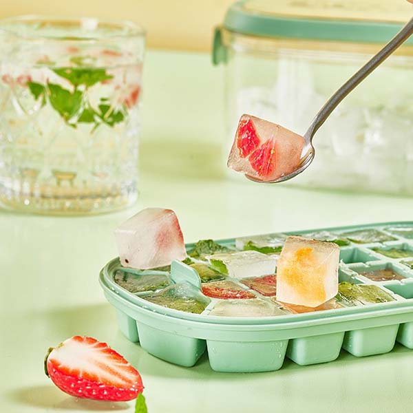 Ice cube tray with carry box