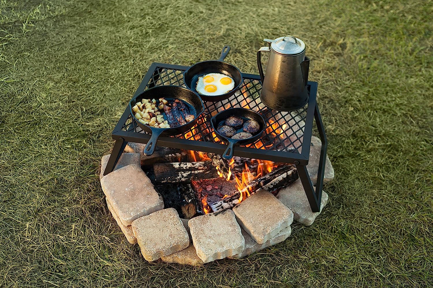 Portable Outdoor Folding Campfire Grill