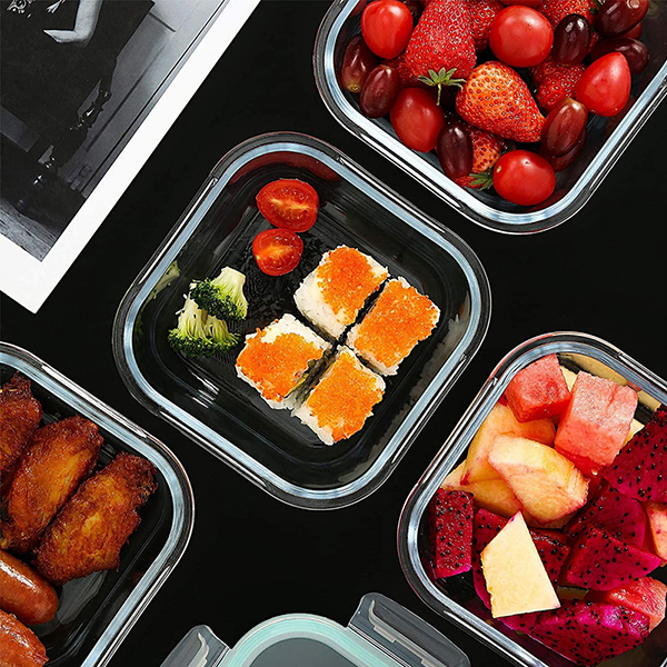 Square Glass Food Storage Containers 