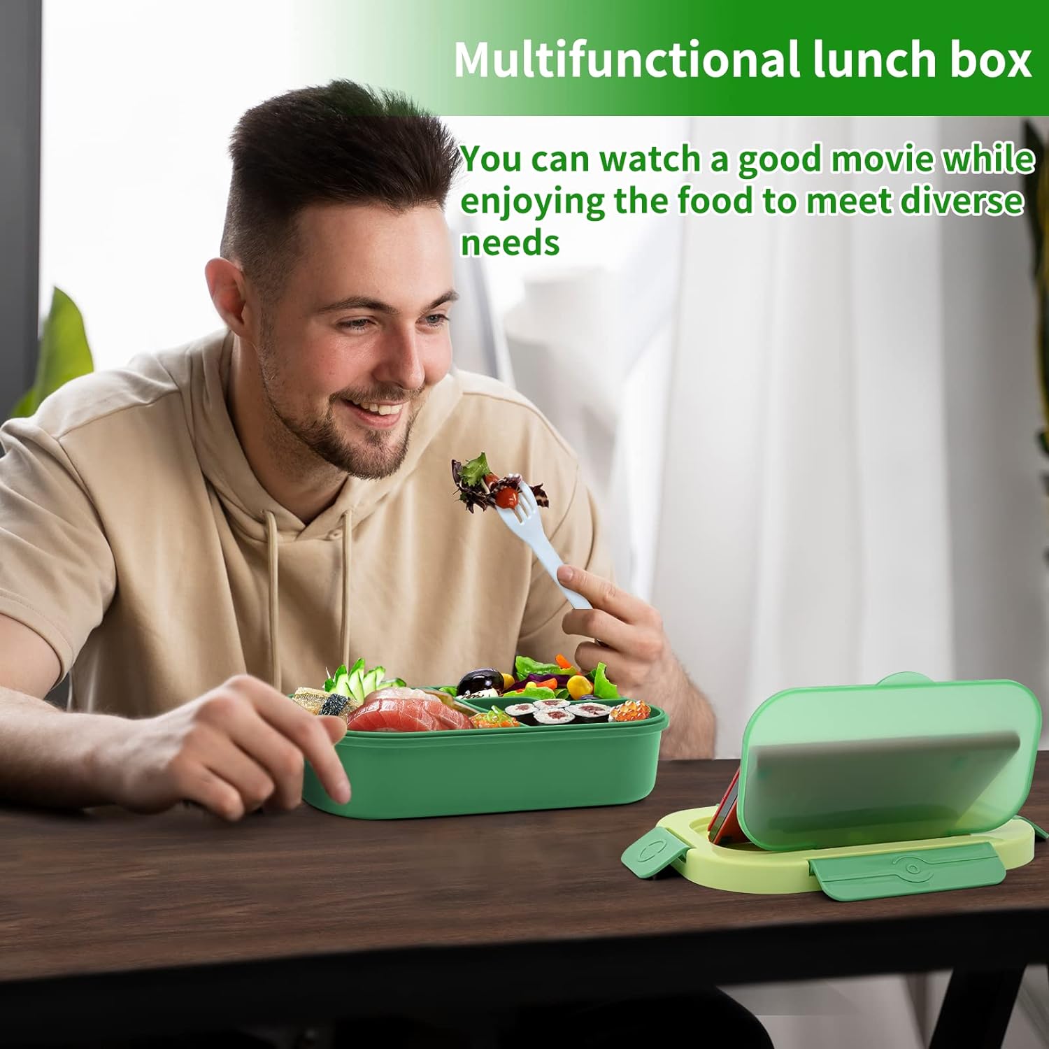 Lunch Box with 4 Compartments,