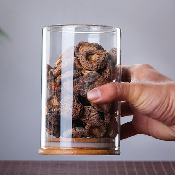Food Storage Jars Containers with Airtight Bamboo Lid