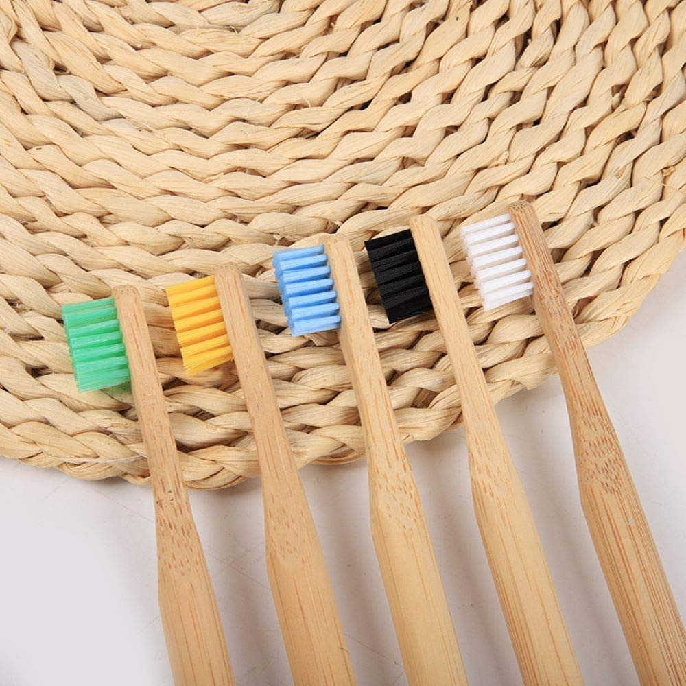 10 Colors Set Kids Bamboo Toothbrush